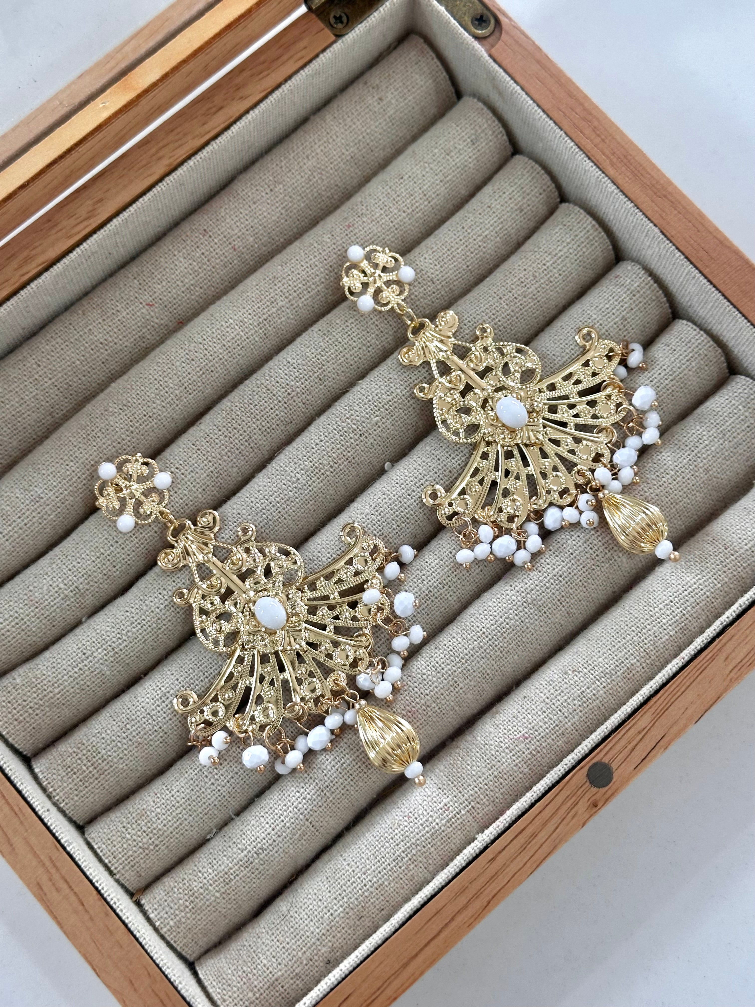 Pendientes Triana Blanco