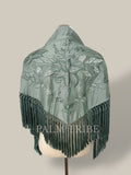 Mantoncillo Lirio Verde Jabonoso 100% seda
