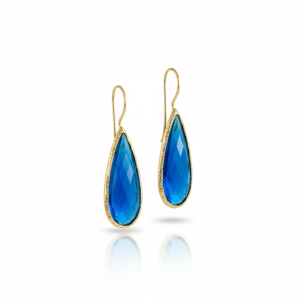 Pendientes lagrima BIG azul