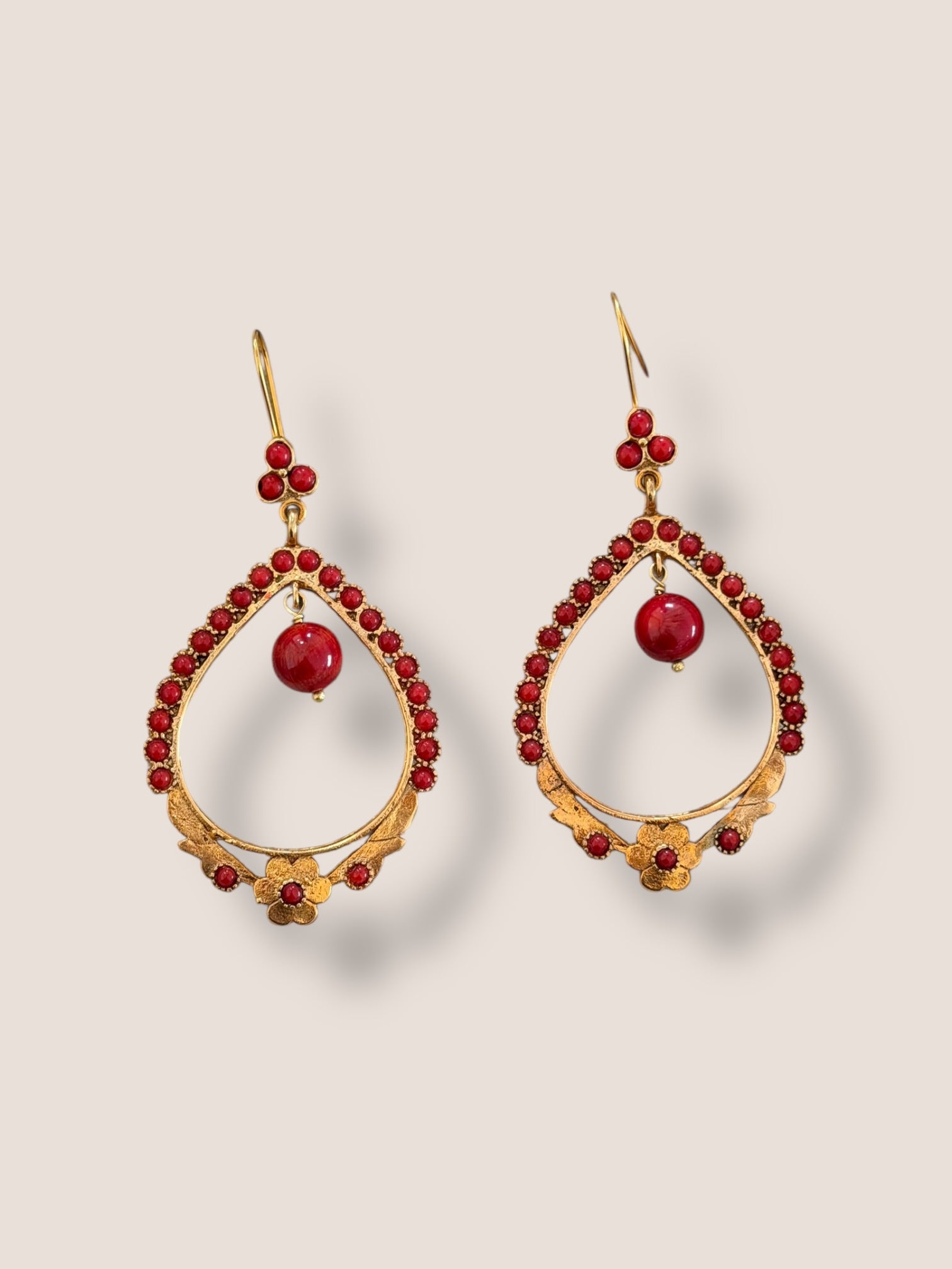 Pendientes Manila Rojo