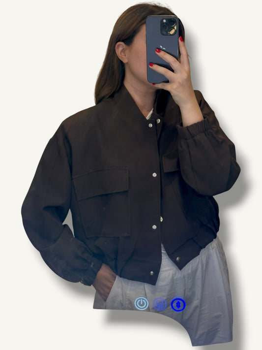 Bomber Negra Oversize