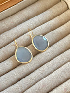 Pendientes Óvalo Blanco