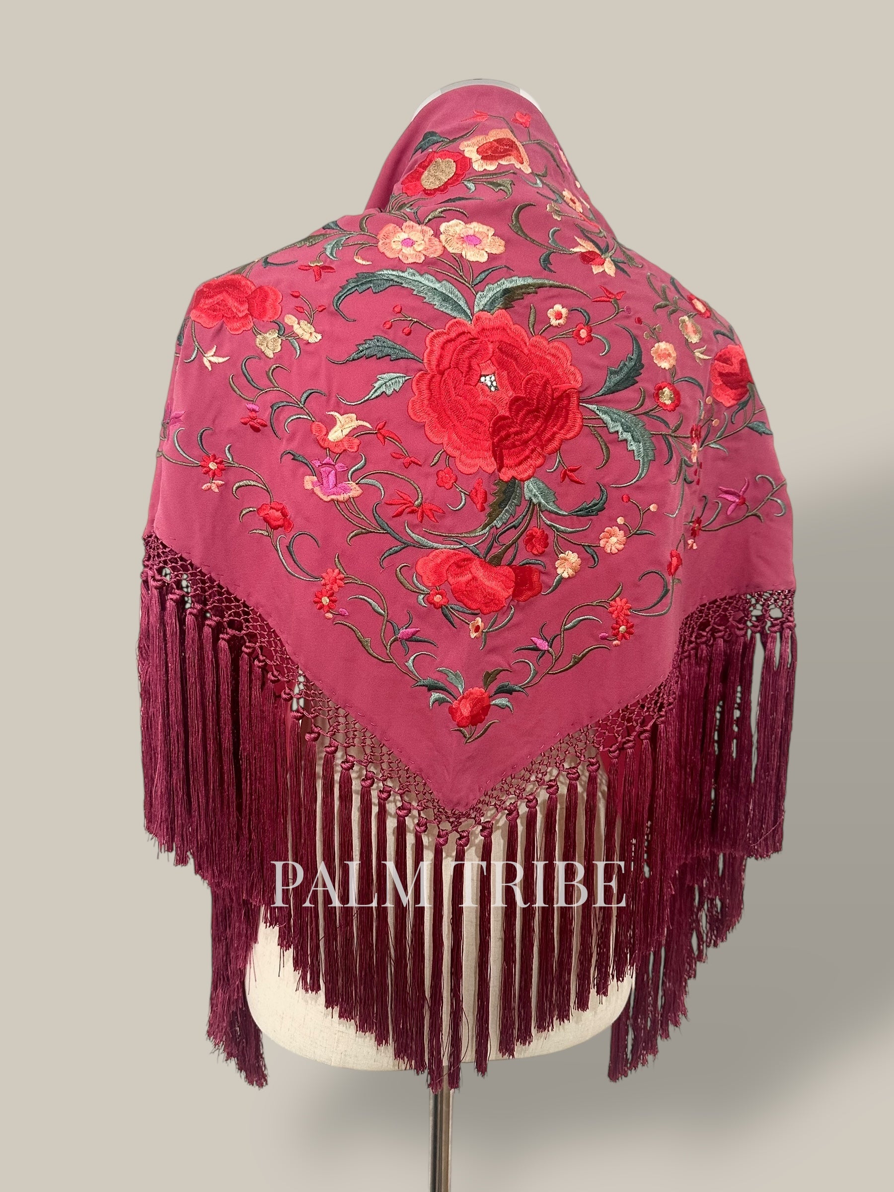 Mantoncillo Jaleo Rosa ponche con rojo