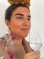 Pendientes Vid perla blanco