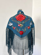 Mantoncillo Candela Azul Petroleo