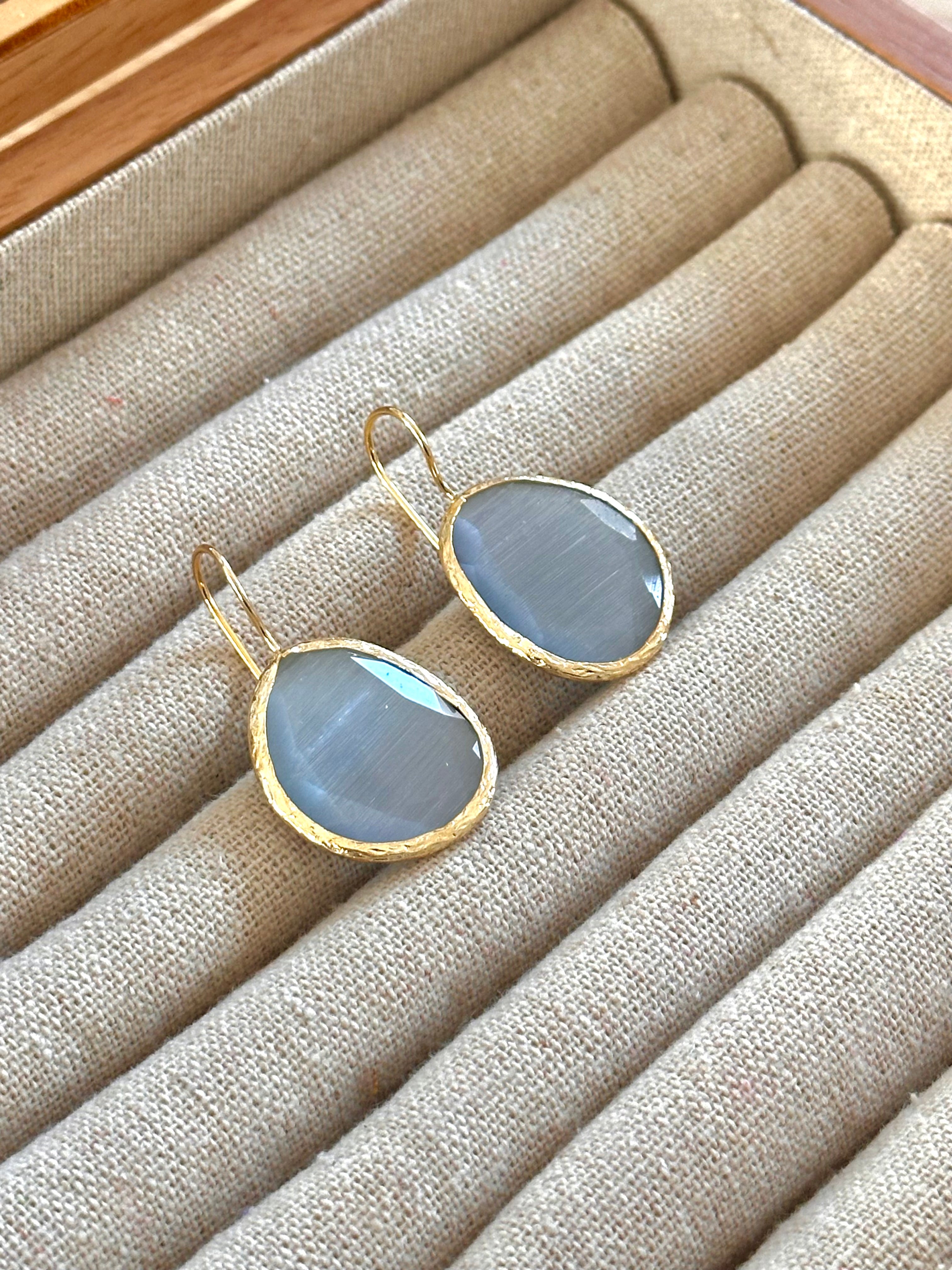 Pendientes Óvalo Blanco