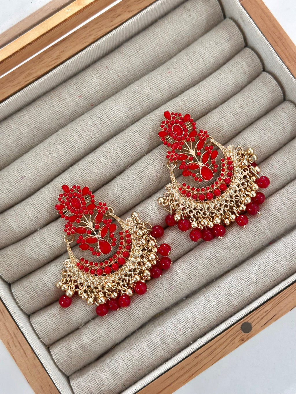 Pendientes Tailandia Rojo