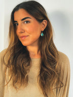 Pendiente gota cristal azul claro