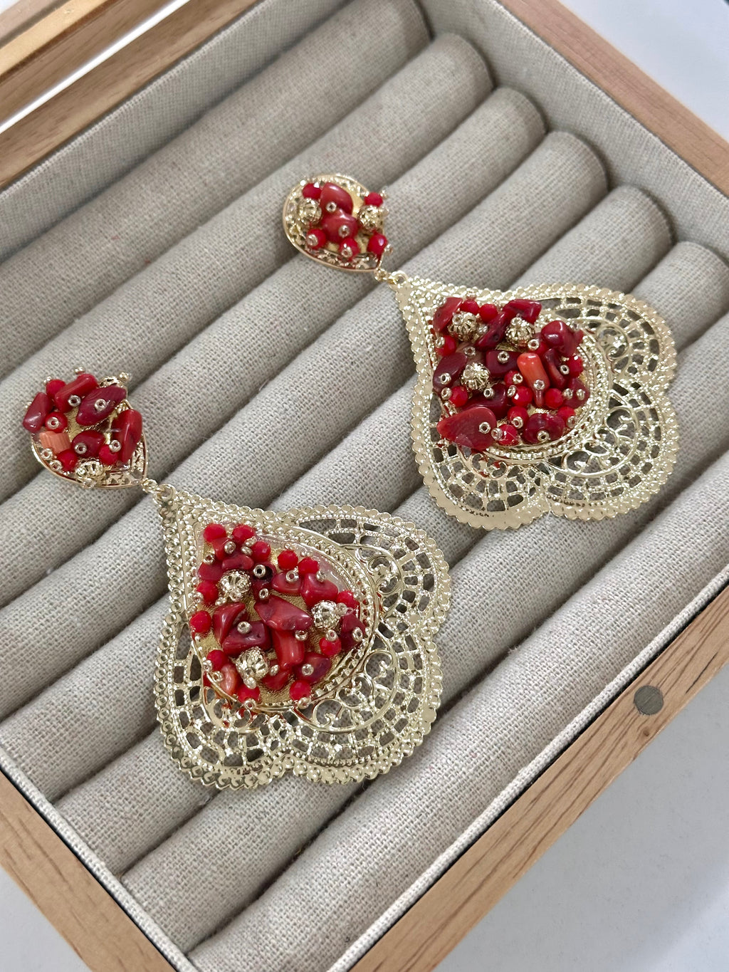 Pendientes Alhambra Rojo