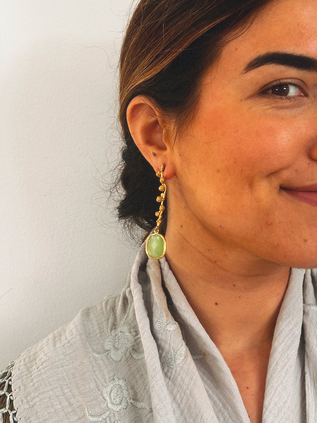 Pendientes Campanilla Verde