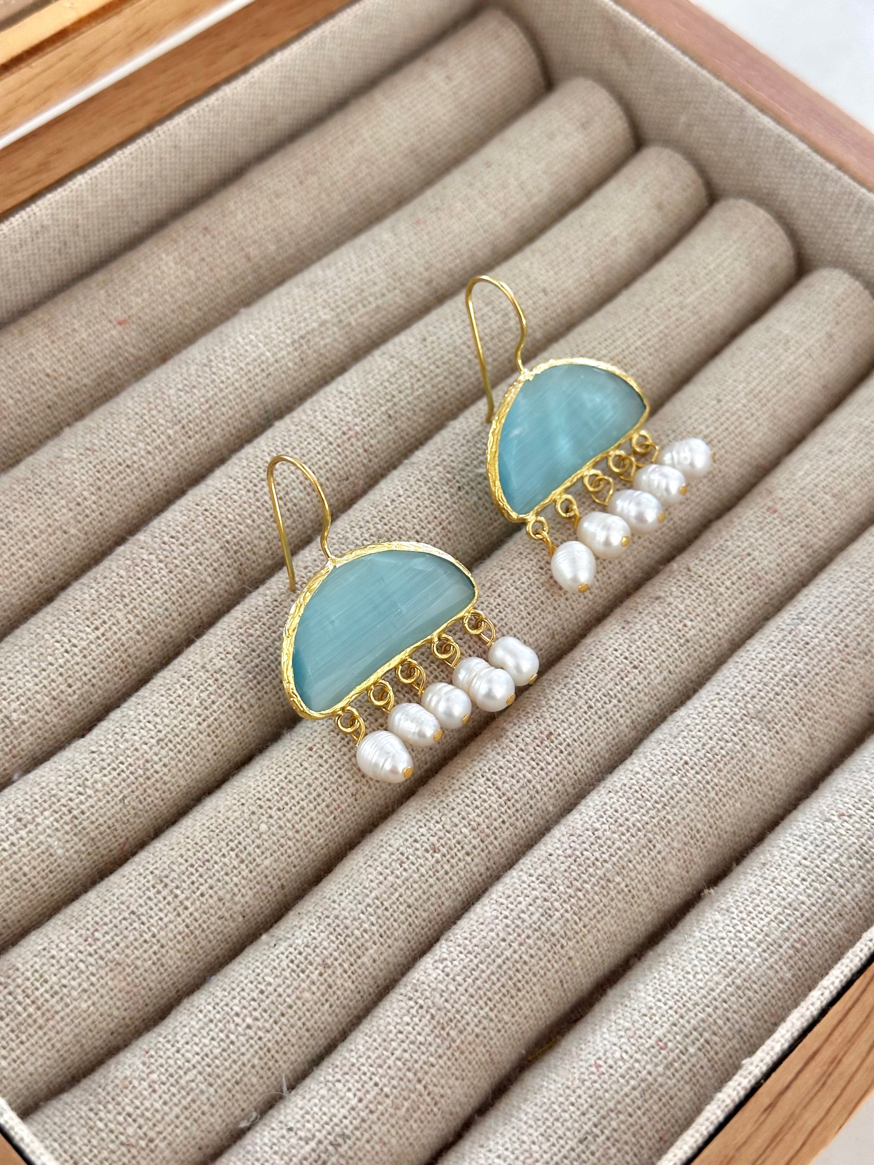 Pendientes Adamuz Celeste