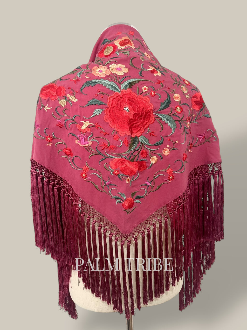 Mantoncillo Jaleo Rosa ponche con rojo