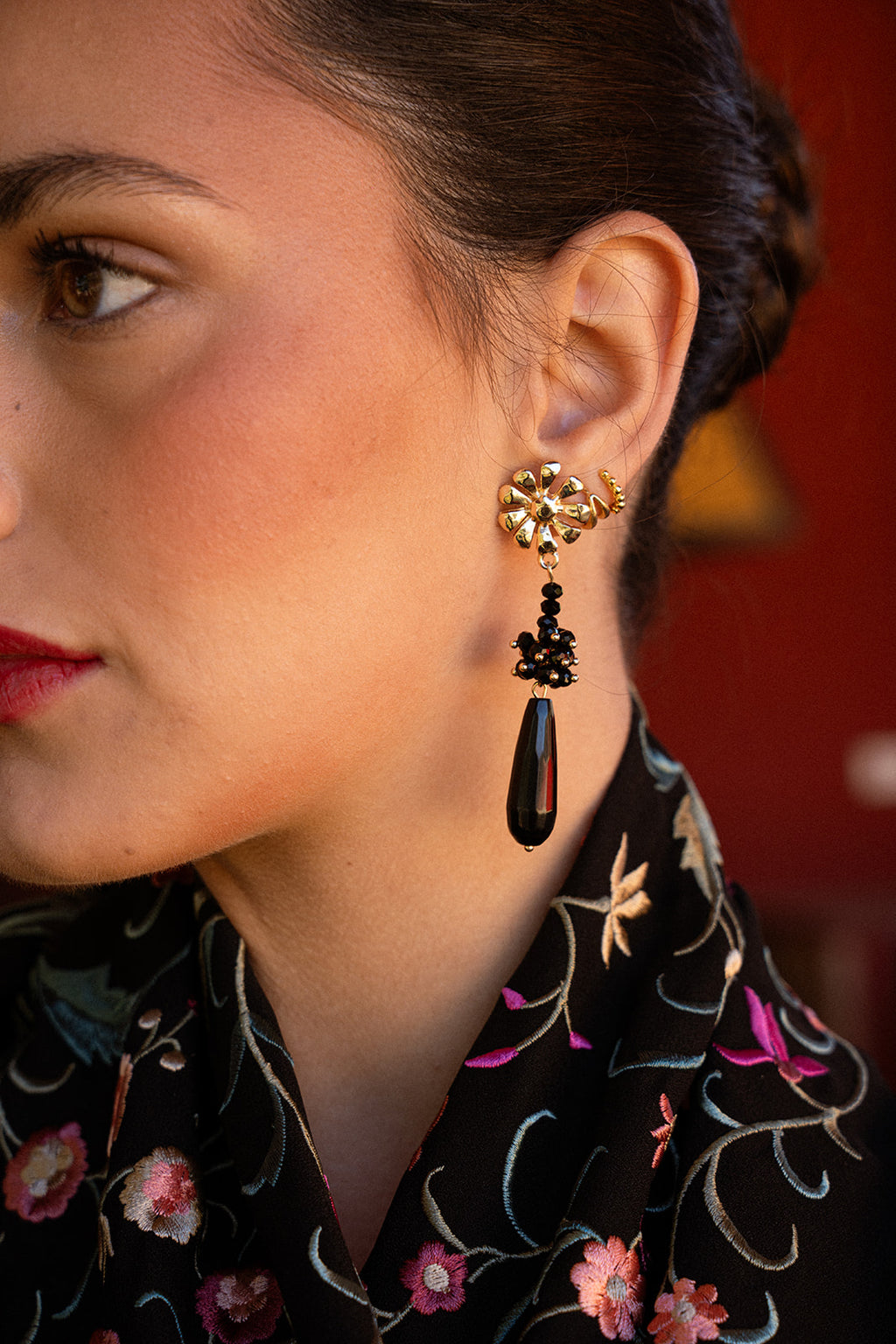 Pendientes Daniela Negros