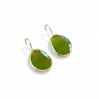 Pendientes Óvalo Verde Oliva