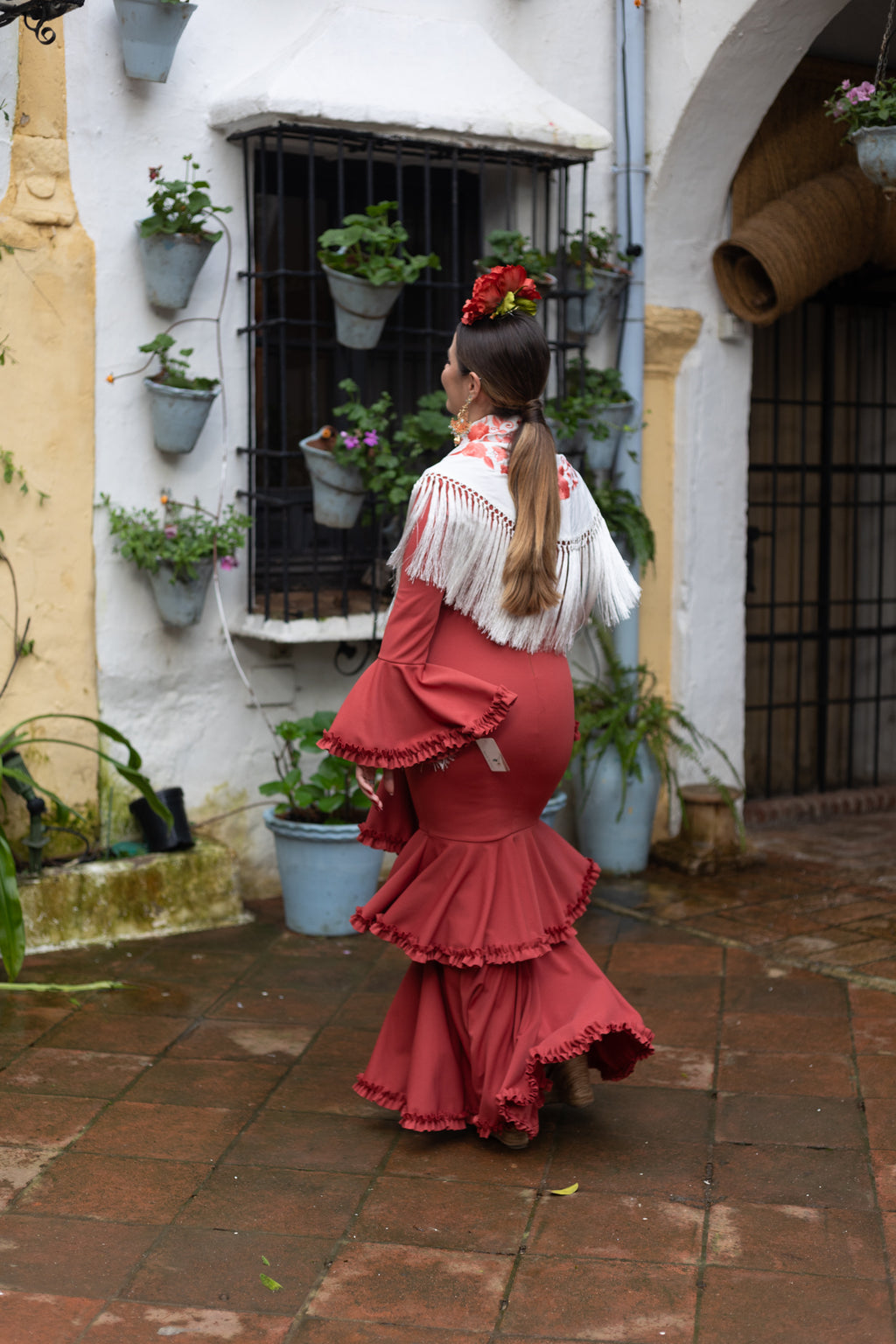 Vestido Carmesí Teja/ Coral