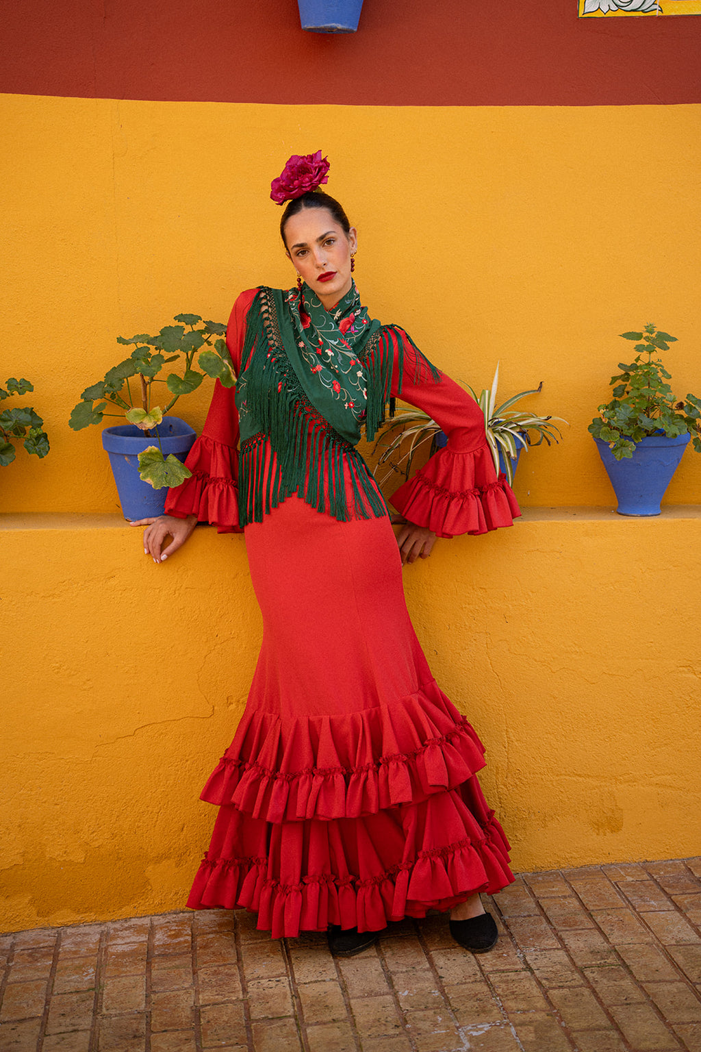 Traje de flamenca - Modelo Rocío Rojo