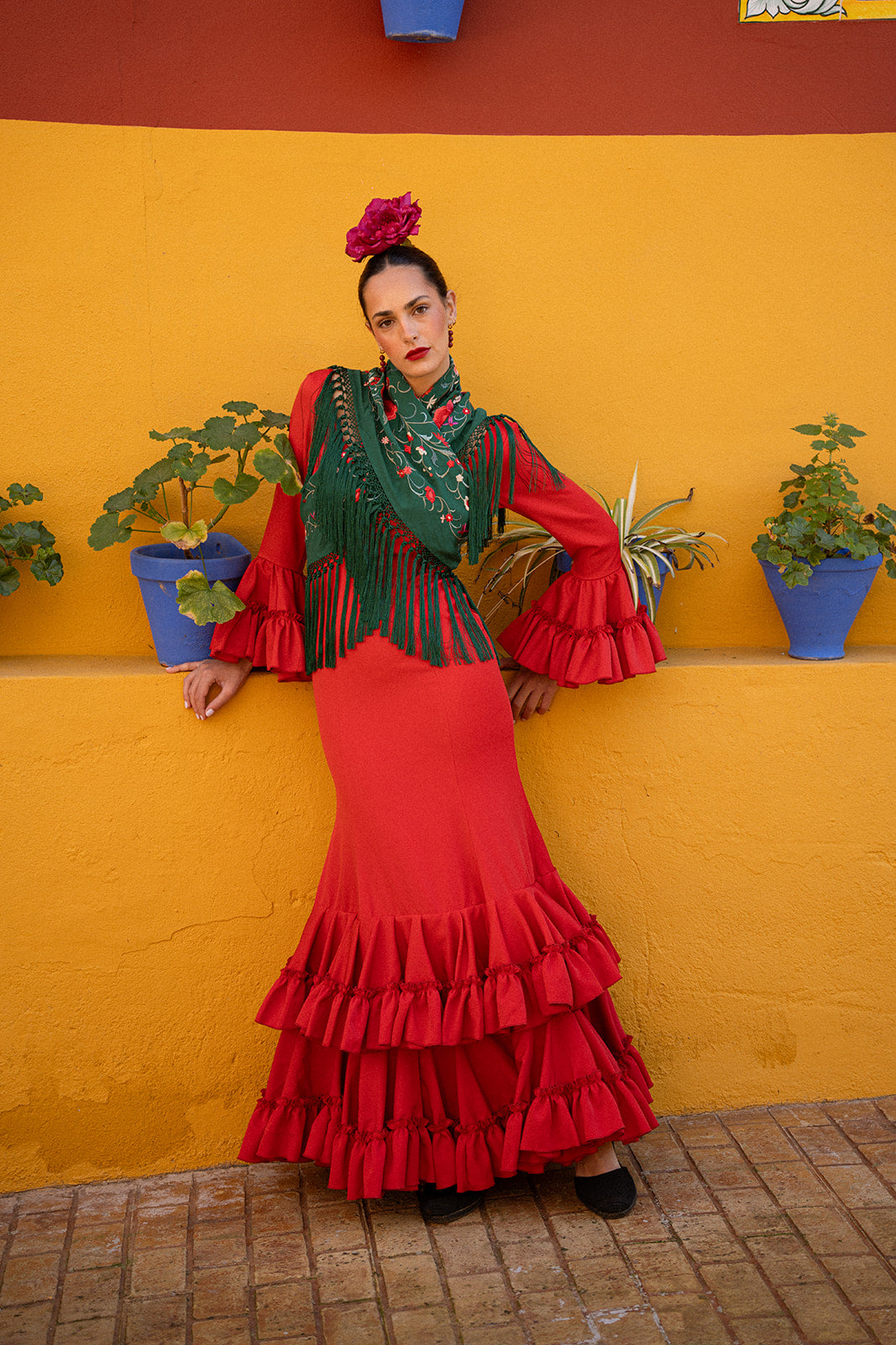 Traje de flamenca - Modelo Rocío Rojo