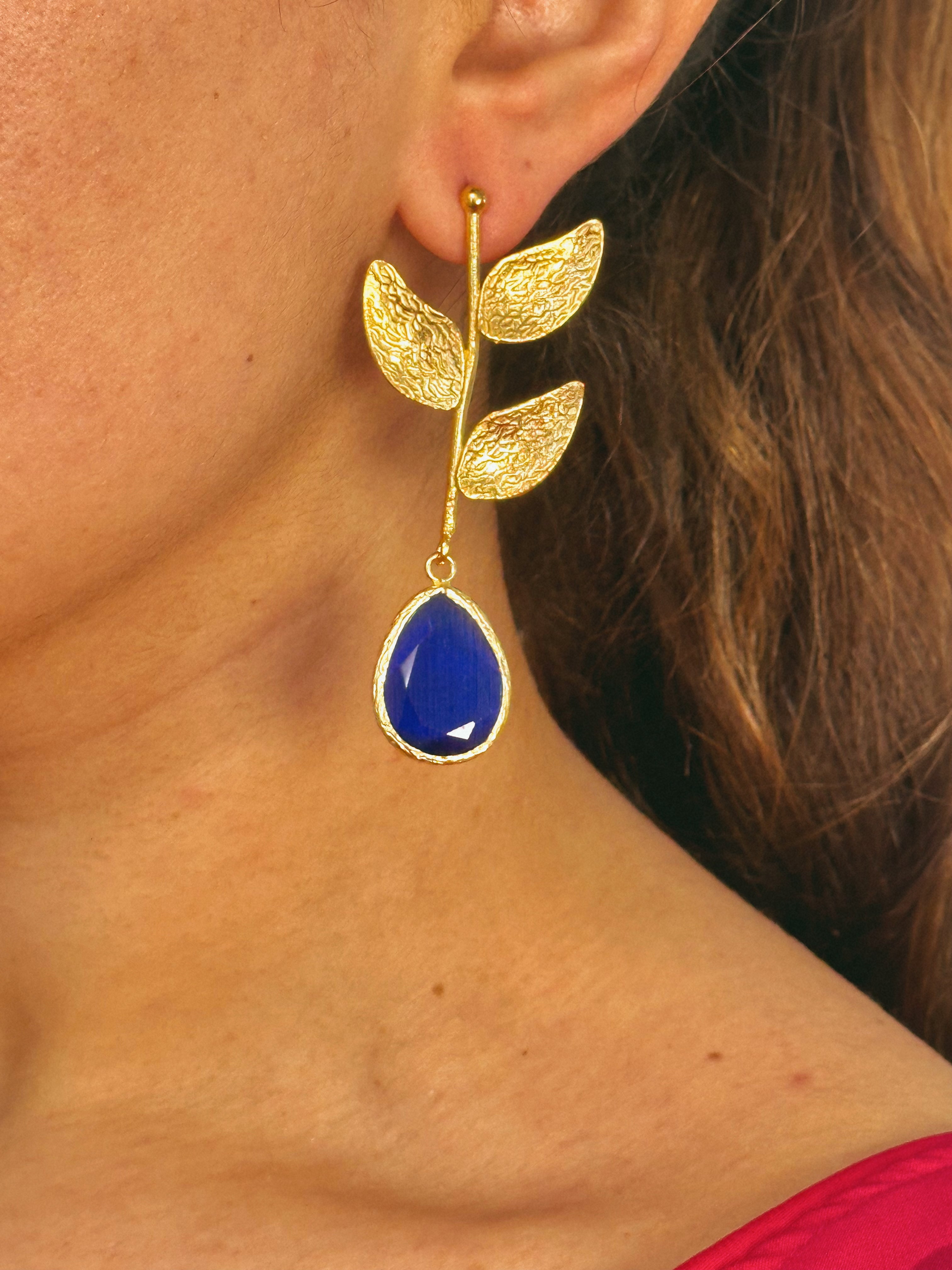 Pendientes Almería Azul Eléctrico