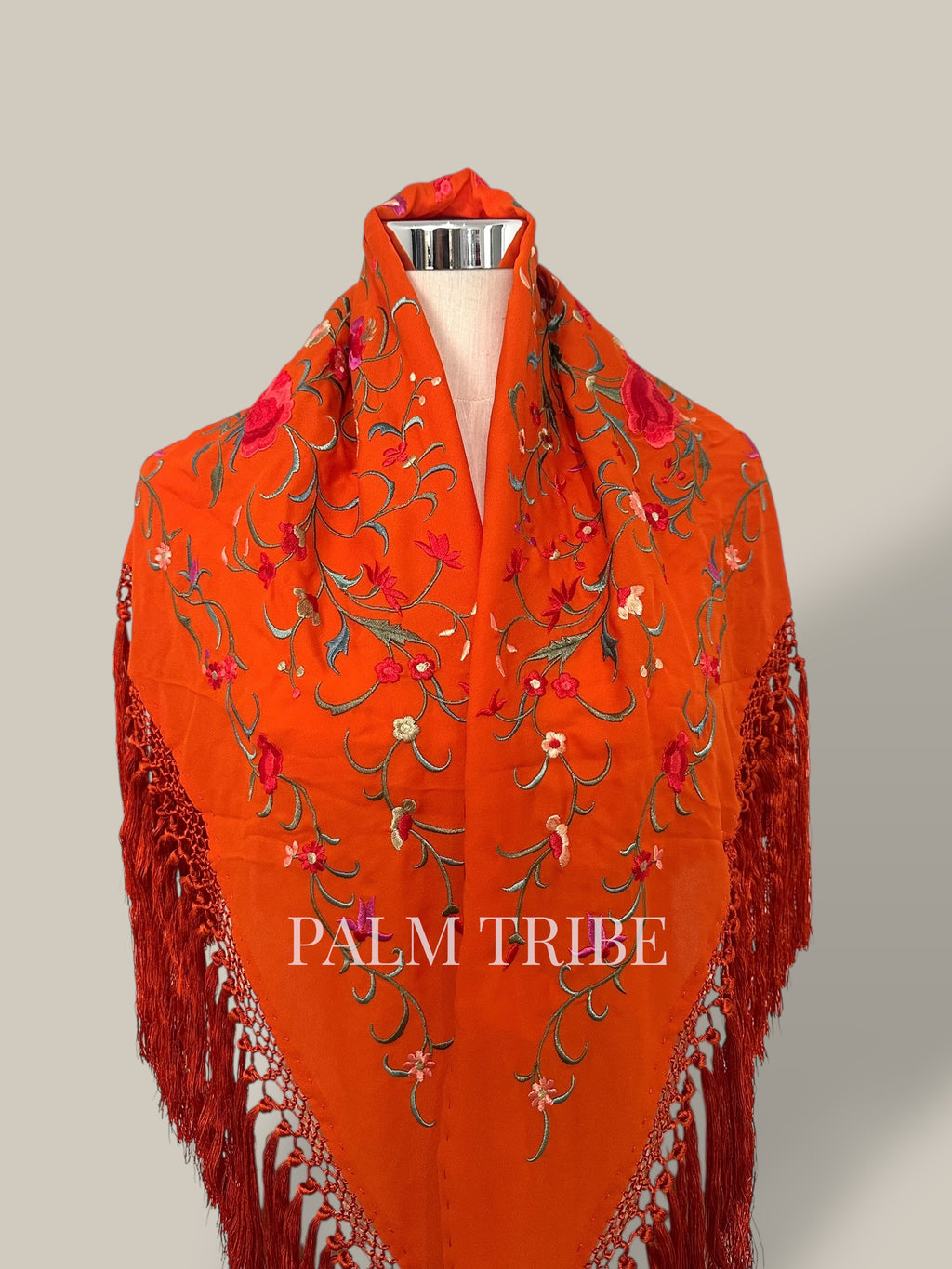 Mantoncillo Jaleo naranja con rojo