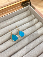 Pendientes lagrima celeste