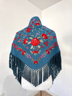 Mantoncillo Clavelines Azul Petróleo