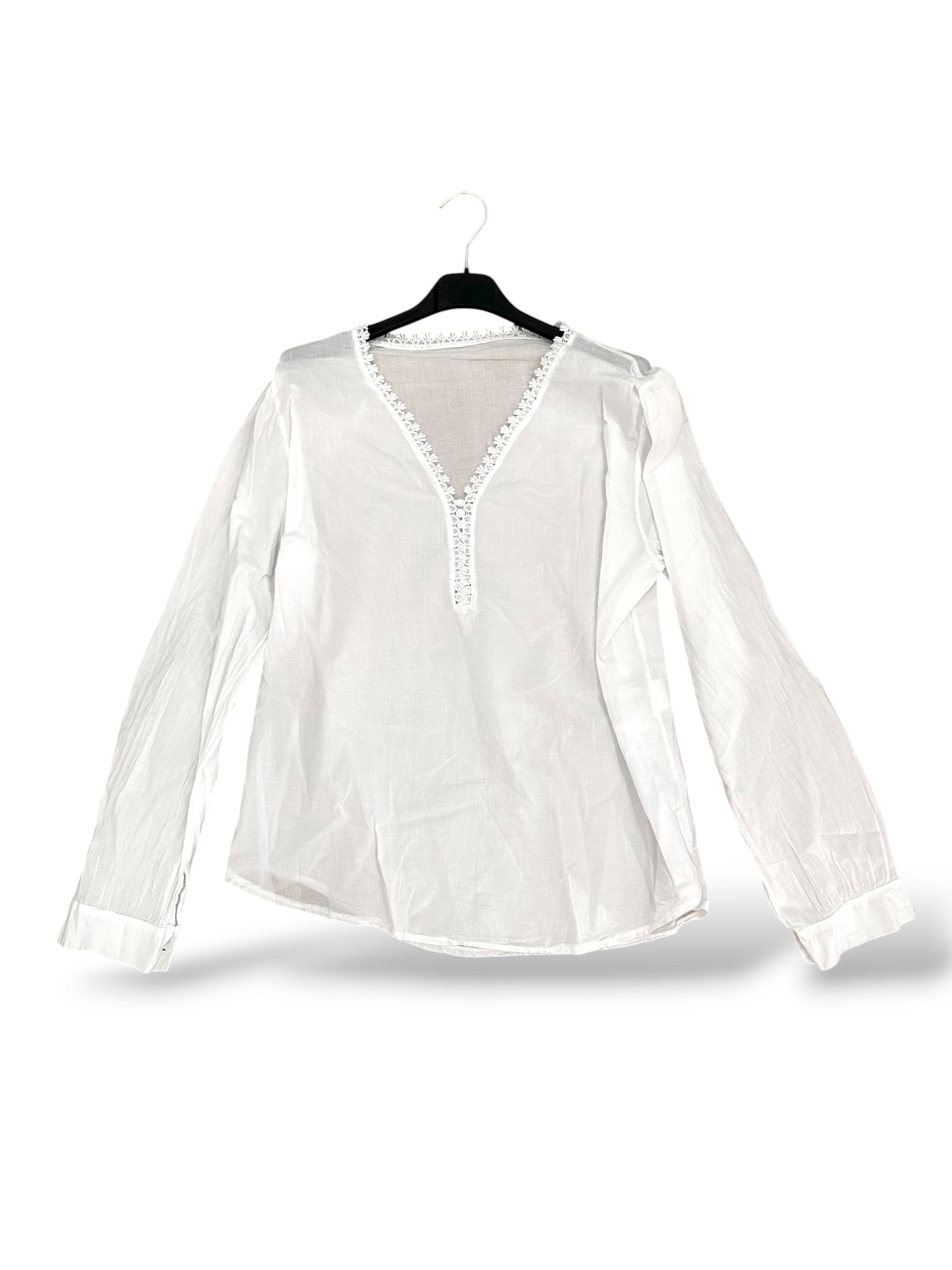 Blusa básica detalle blanca