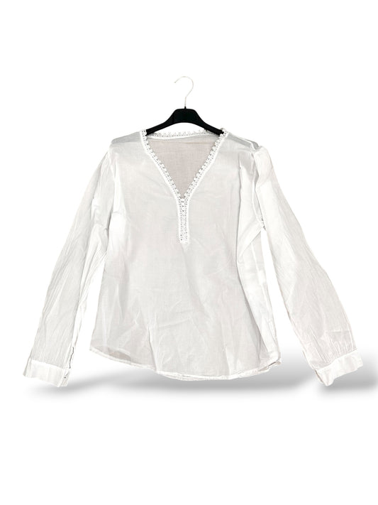 Blusa básica detalle blanca