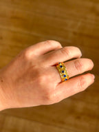 Anillo Roma Azul Eléctrico