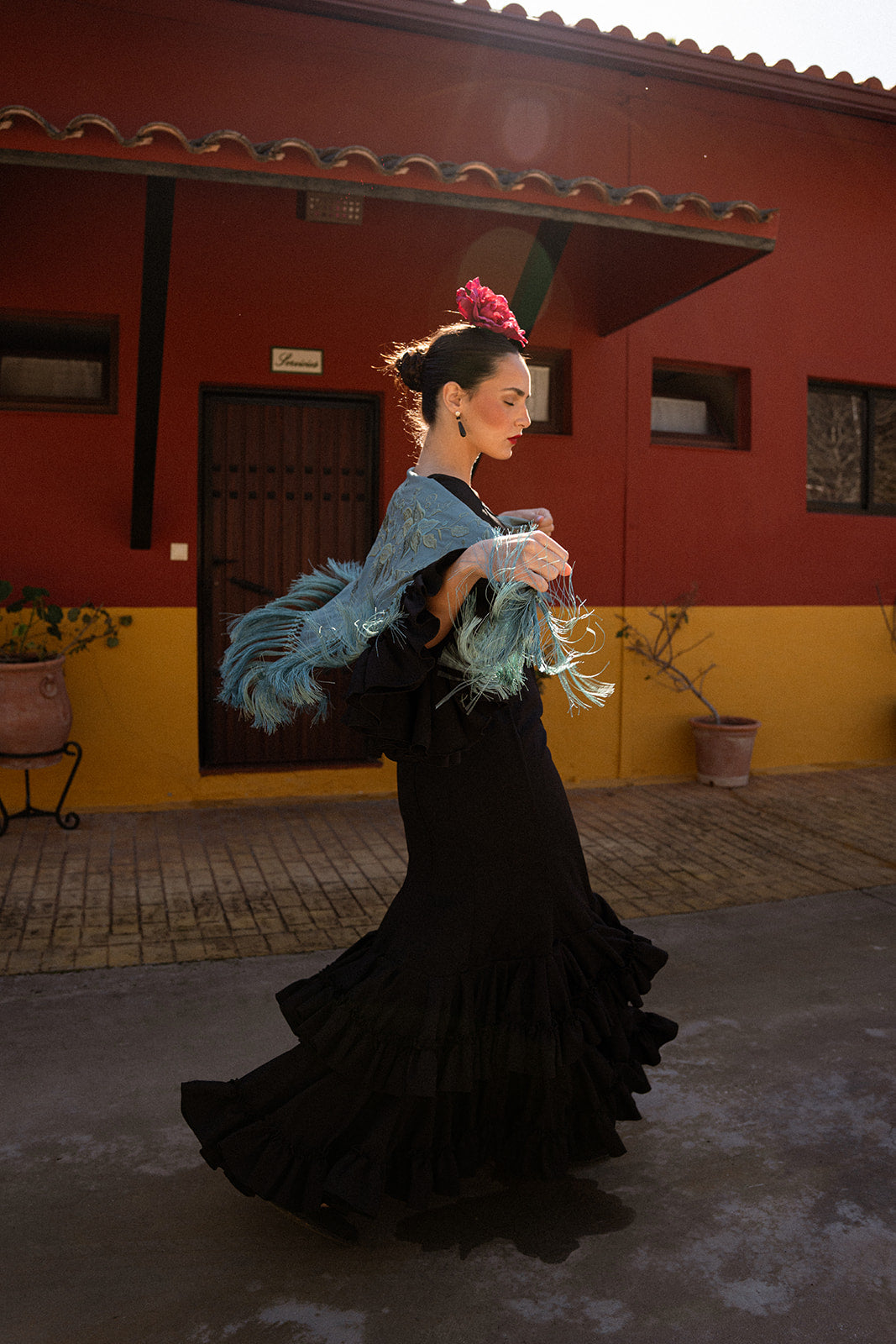 Traje de flamenca - Modelo Rocío Negro