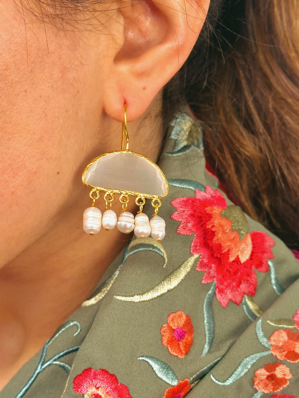 Pendientes Adamuz Blanco