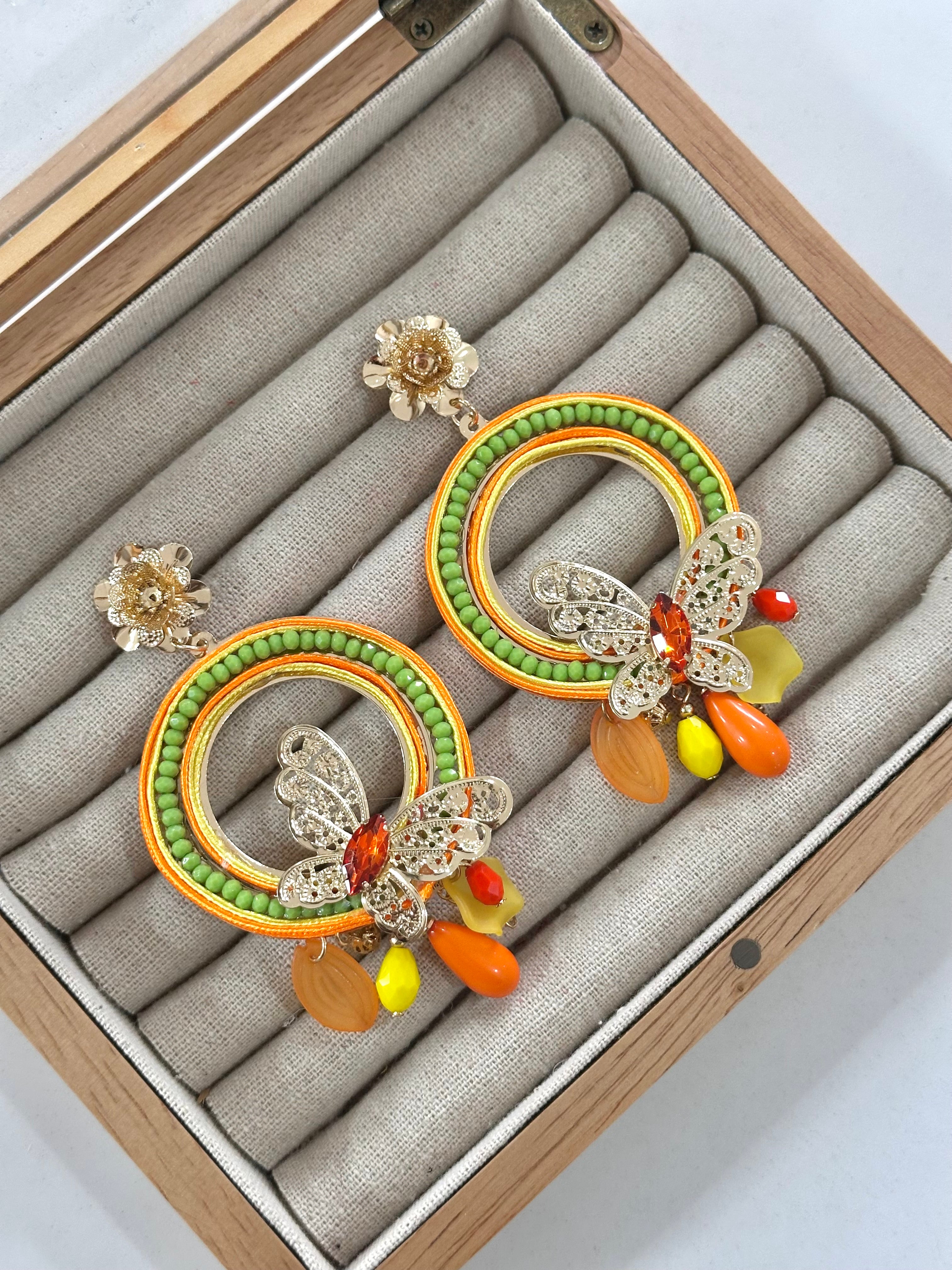 Pendientes Aurora Flúor