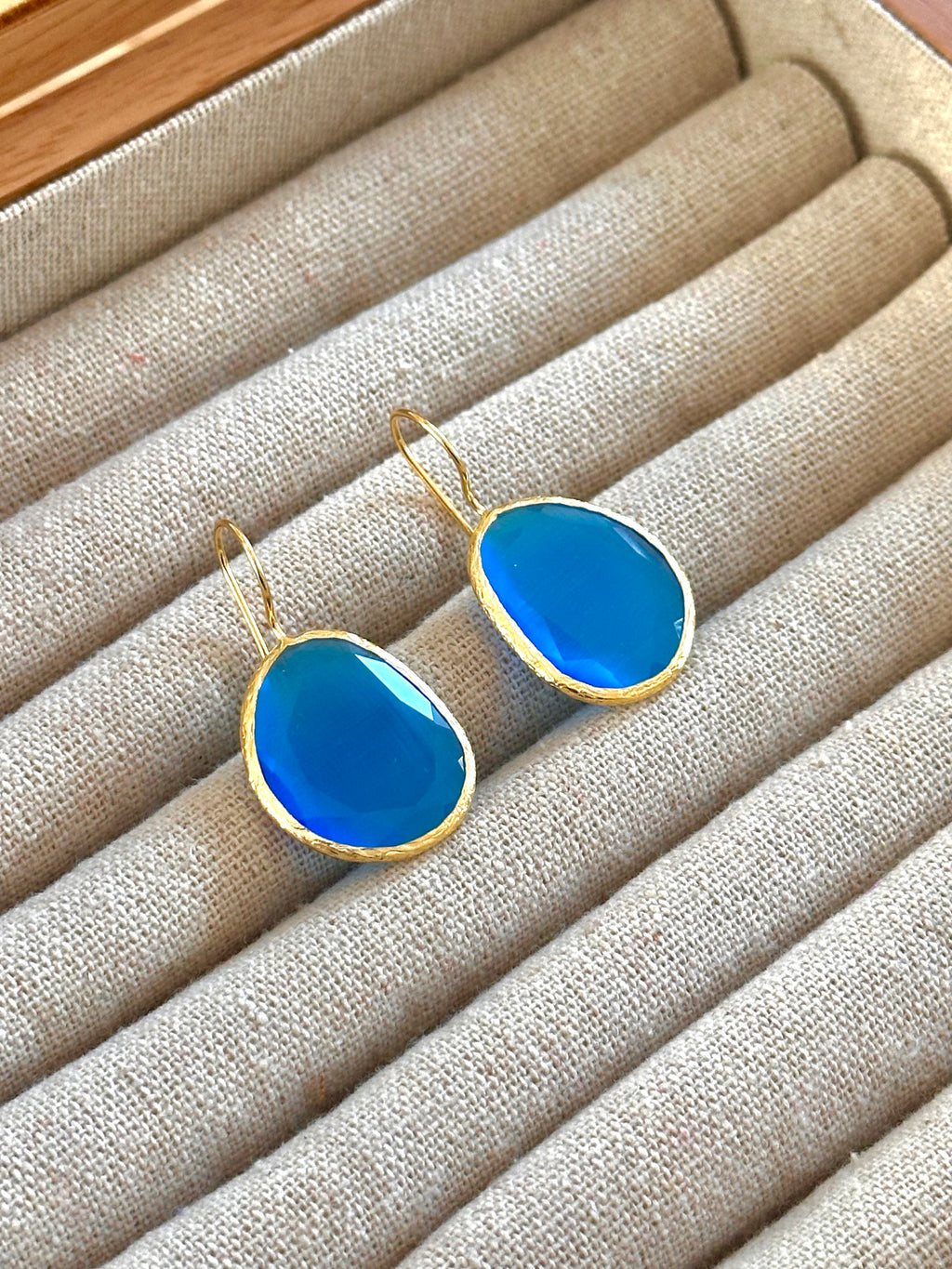 Pendientes Óvalo Celeste