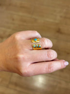 Anillo Martini Celeste