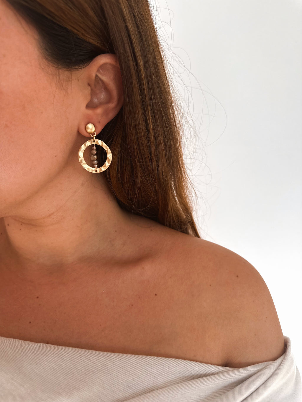 Pendientes Toscana Malva/Camel