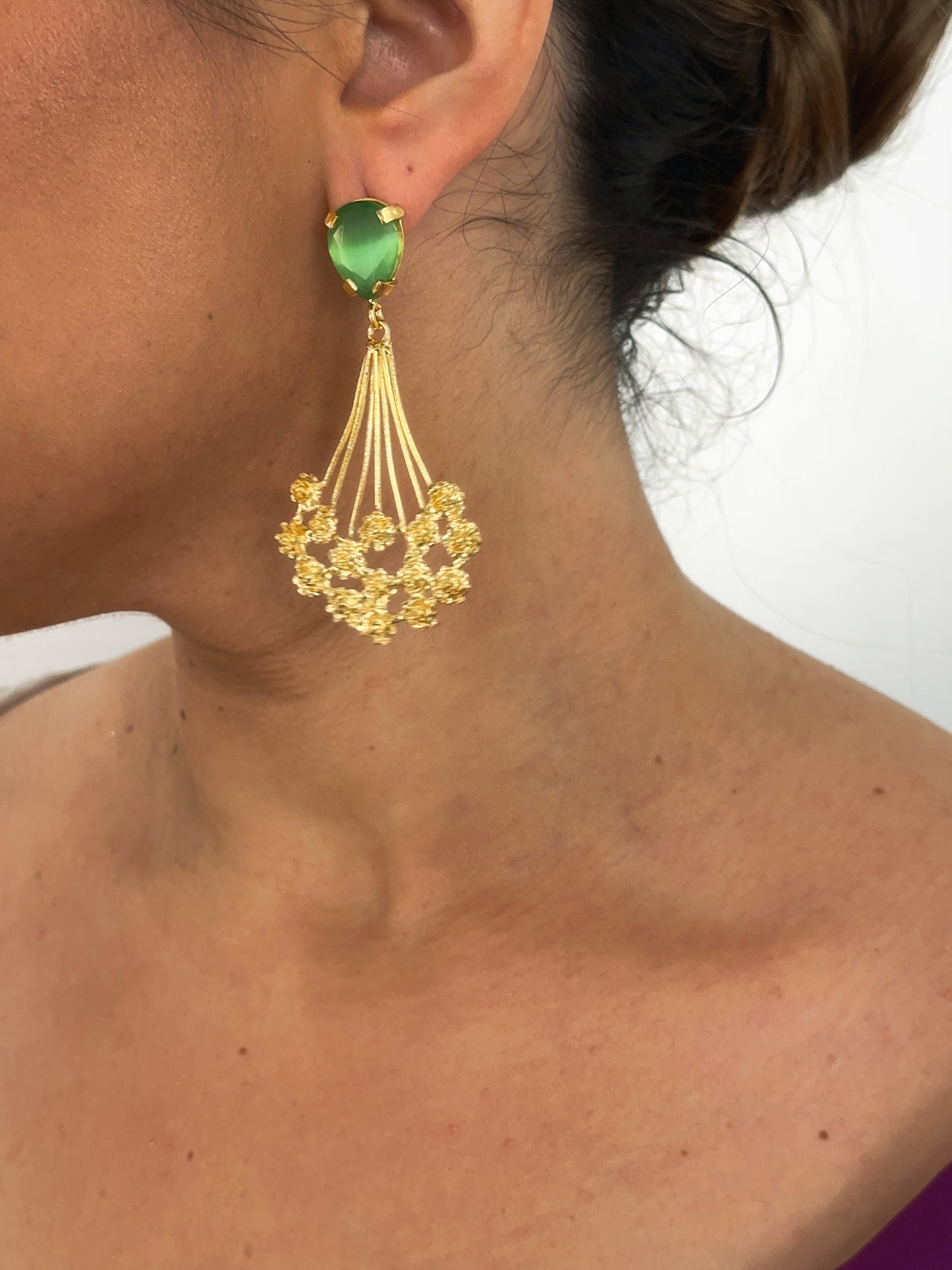 Pendientes Afrodita Verde