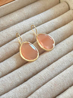 Pendientes Óvalo Naranja claro