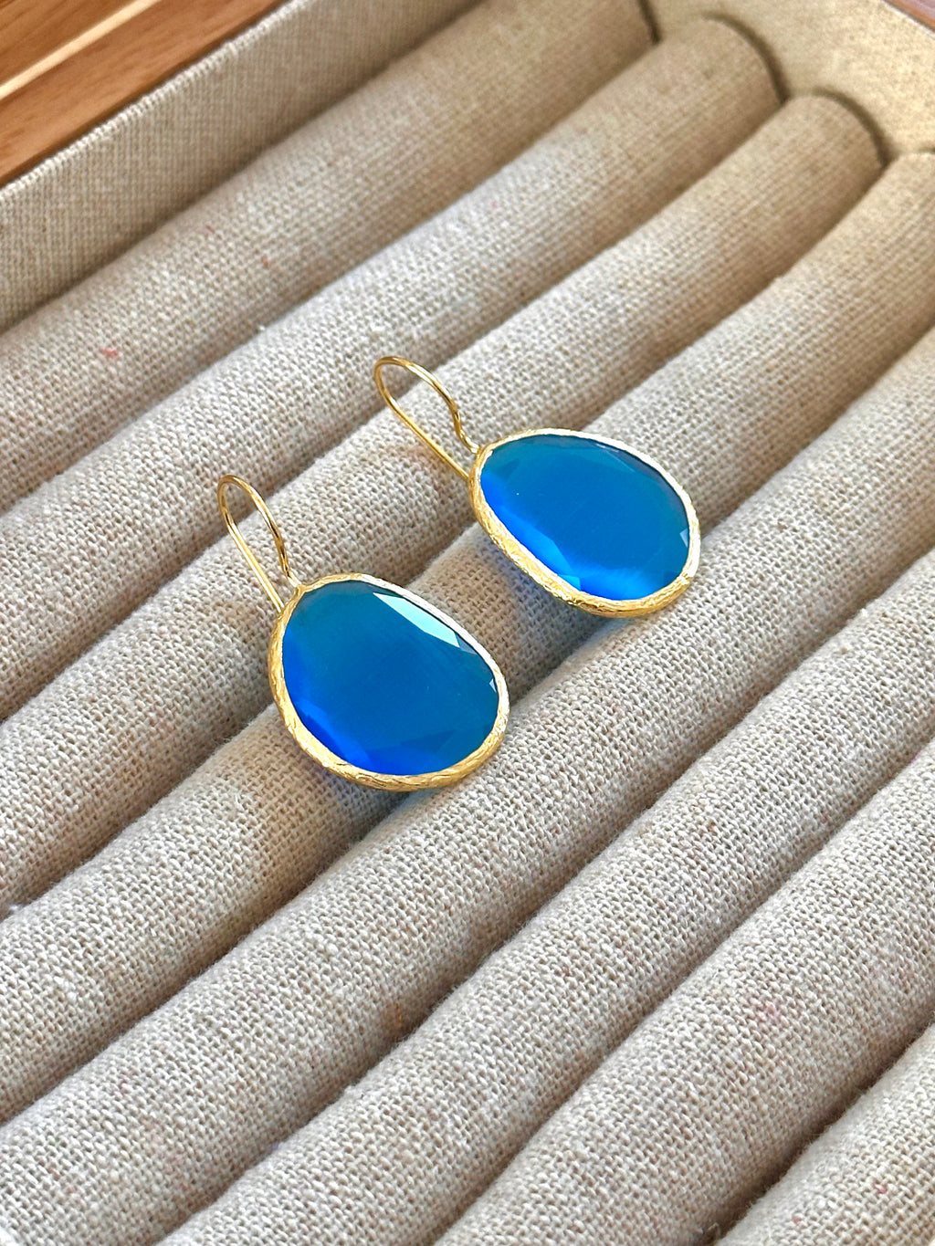 Pendientes Óvalo Celeste