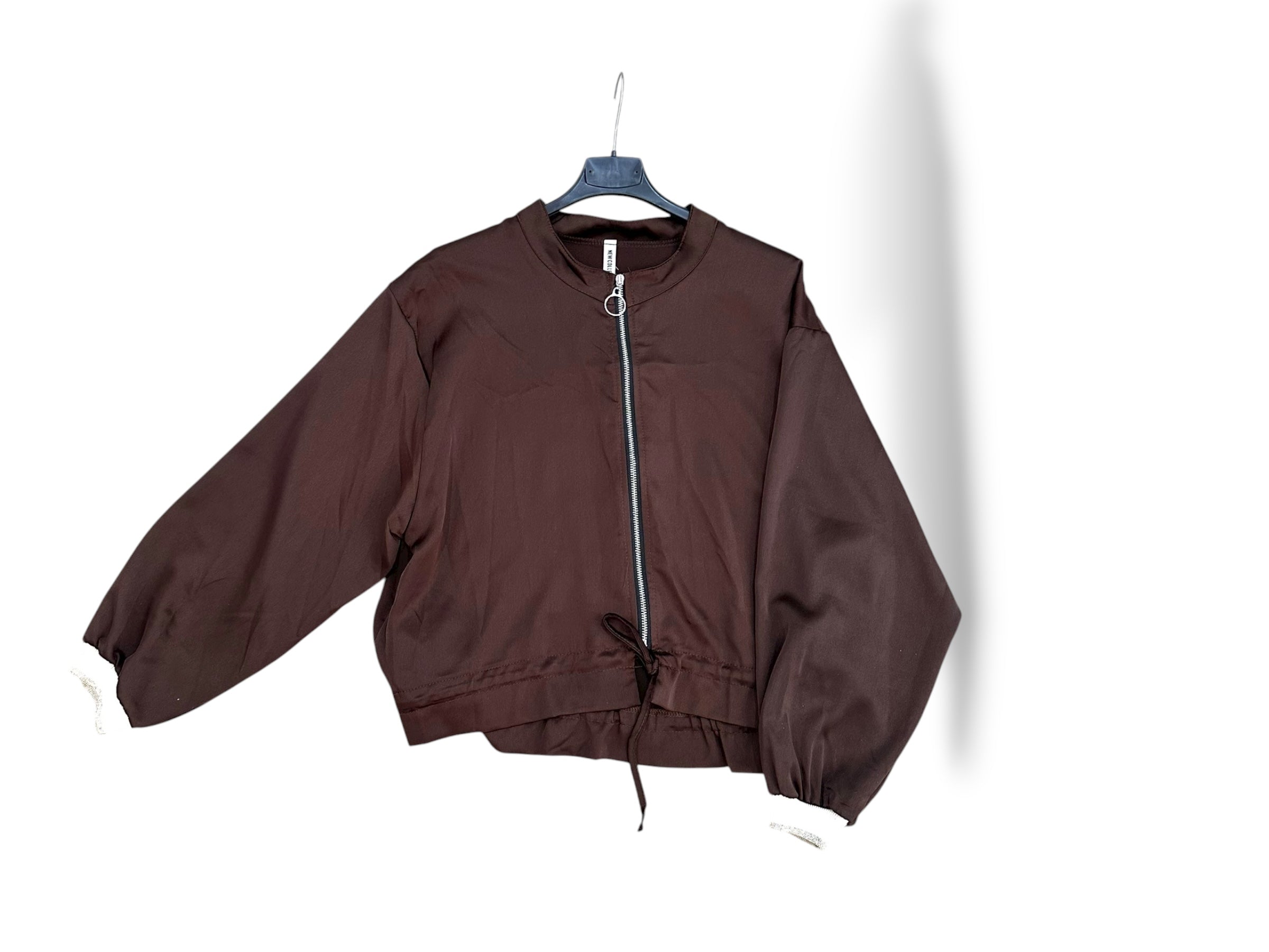 Bomber satinada marrón