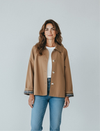 Gabardina Corta Camel