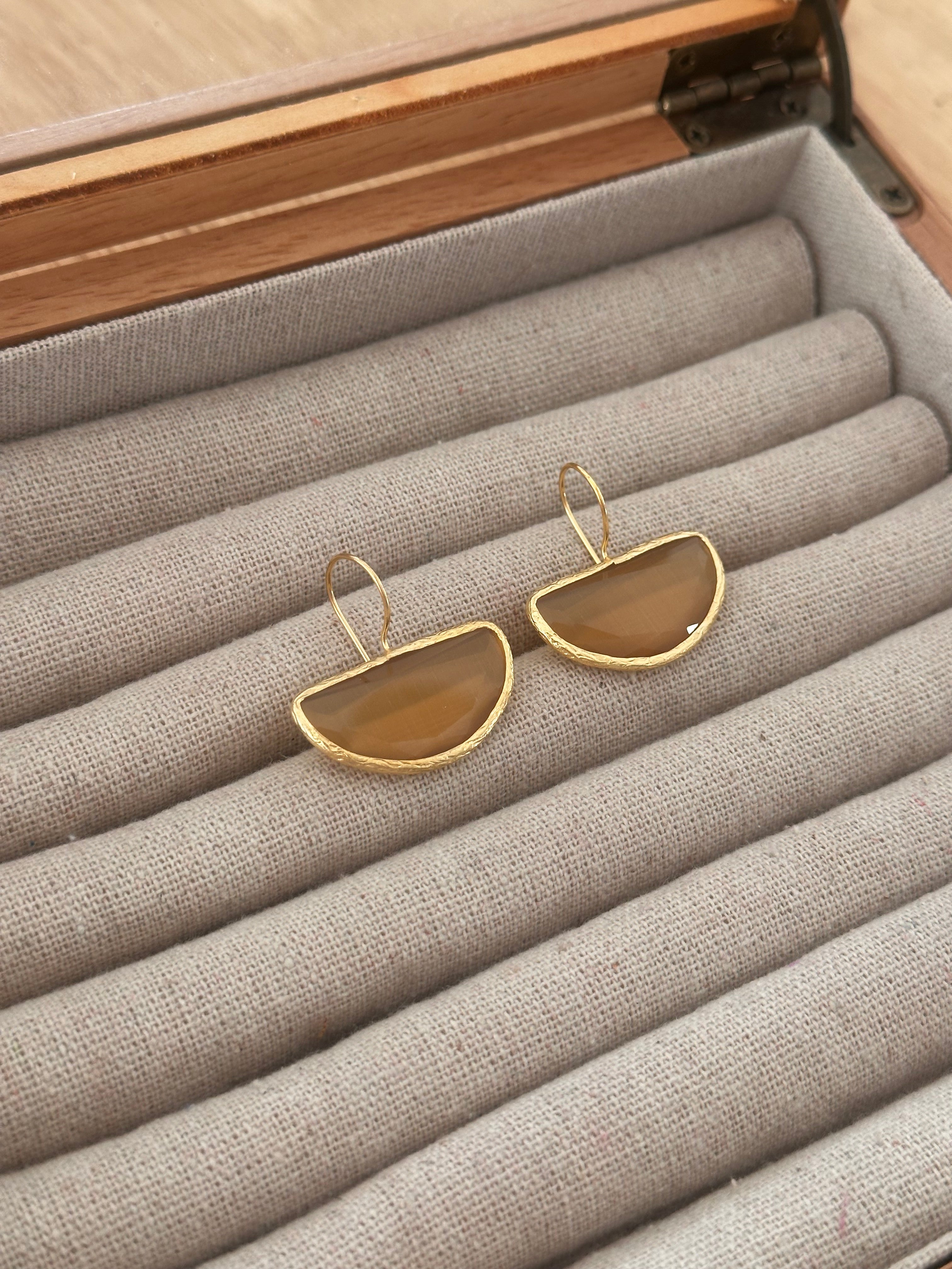 Pendientes Afrodita big tierra