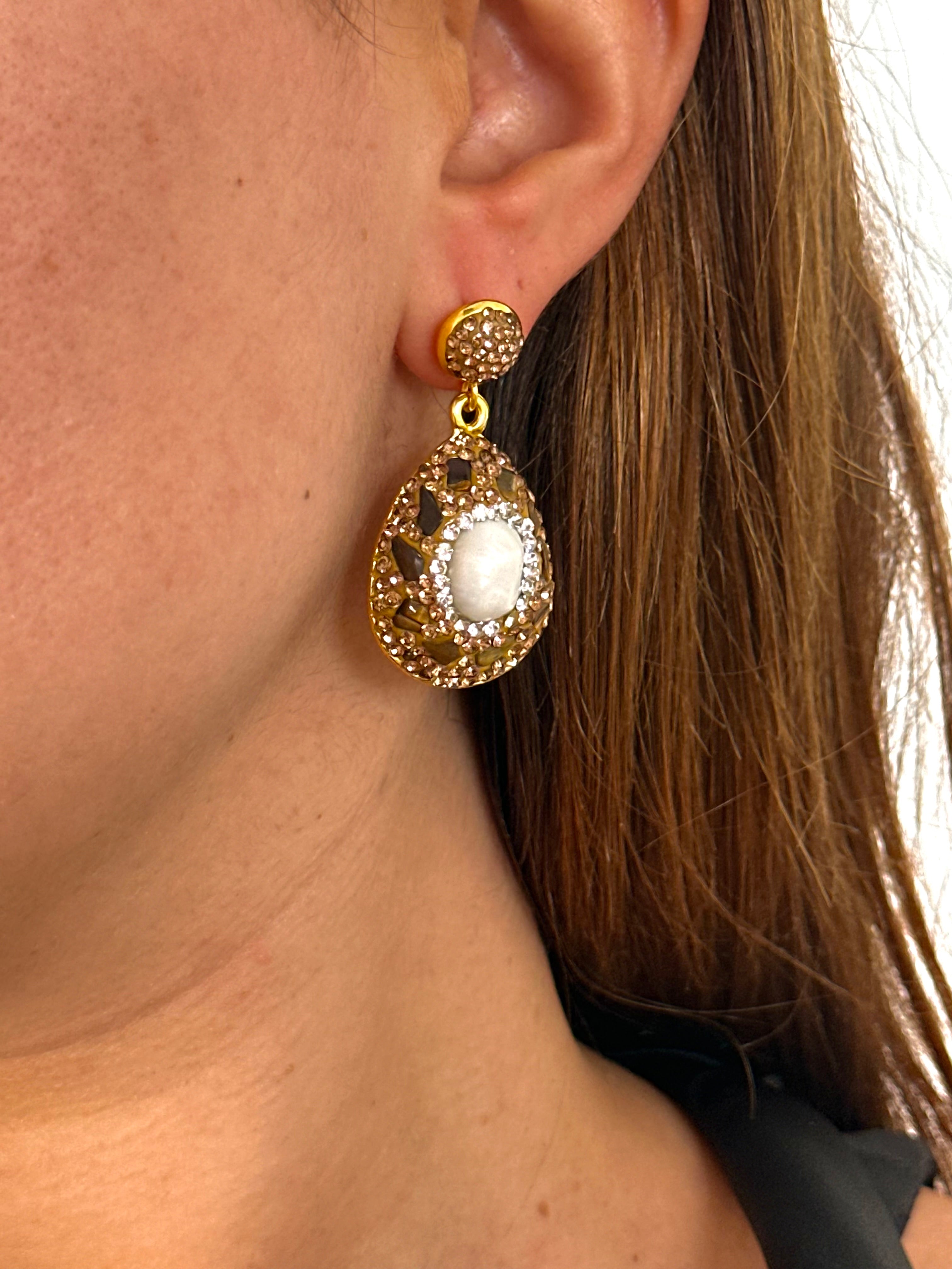 Pendientes The Club marrones