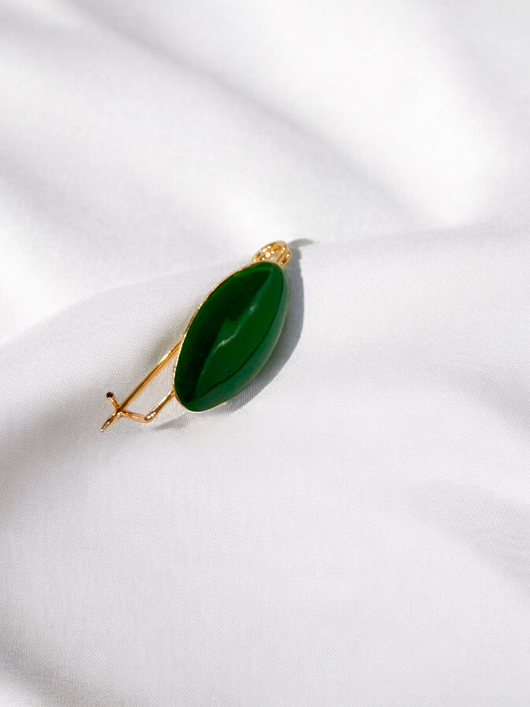 Broche Liso Verde oscuro