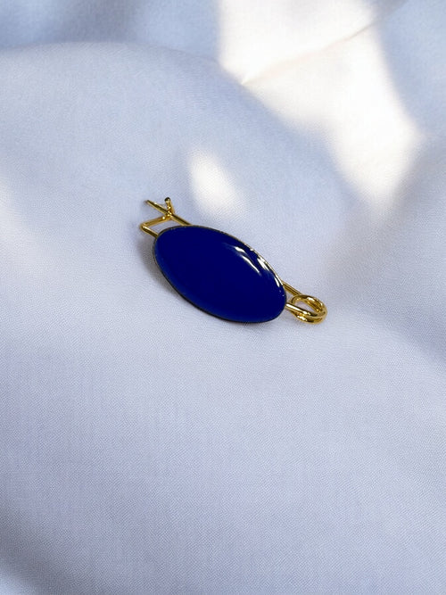 Broche Liso Azul Eléctrico