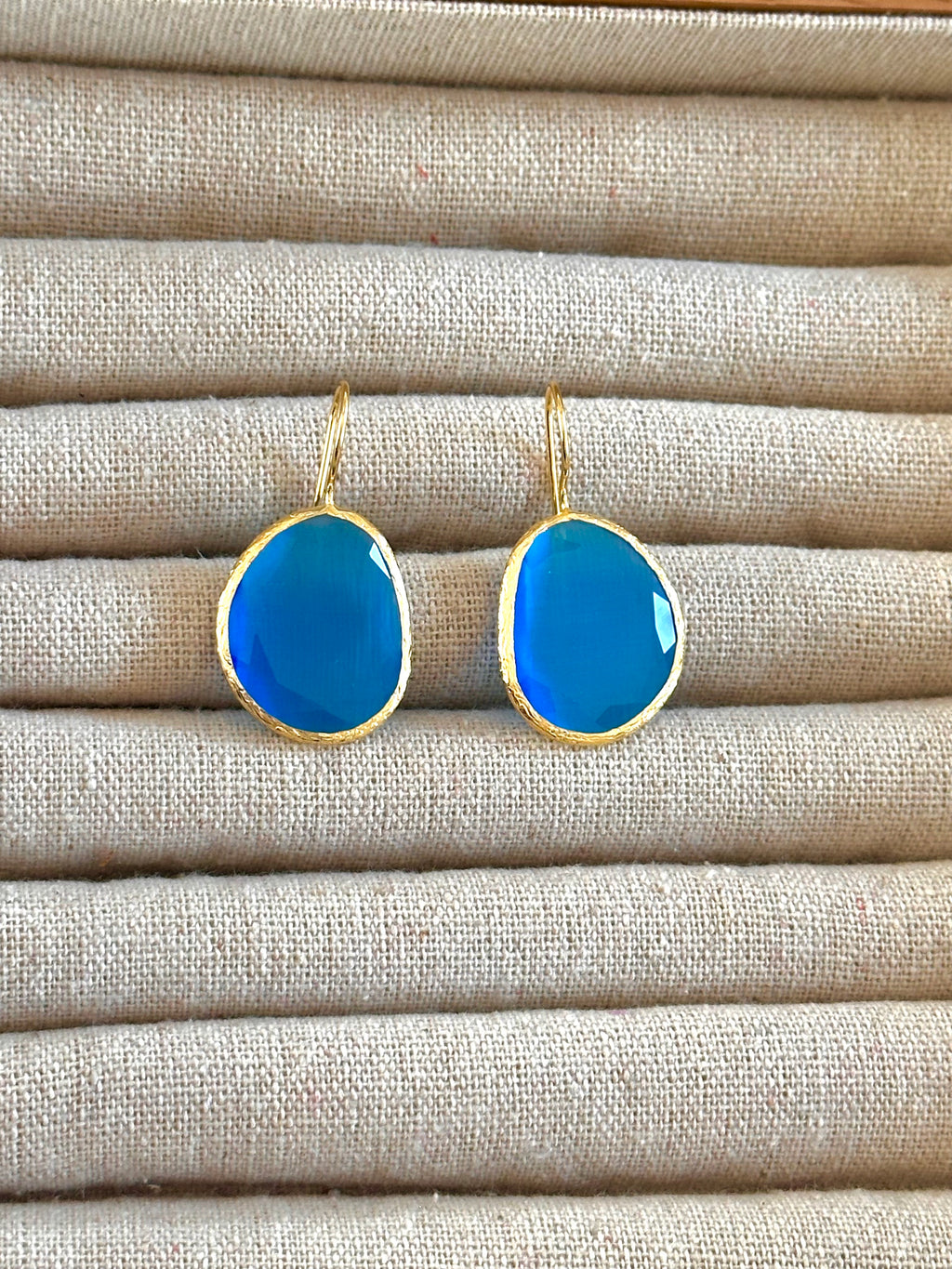 Pendientes Óvalo Celeste