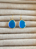 Pendientes Óvalo Celeste