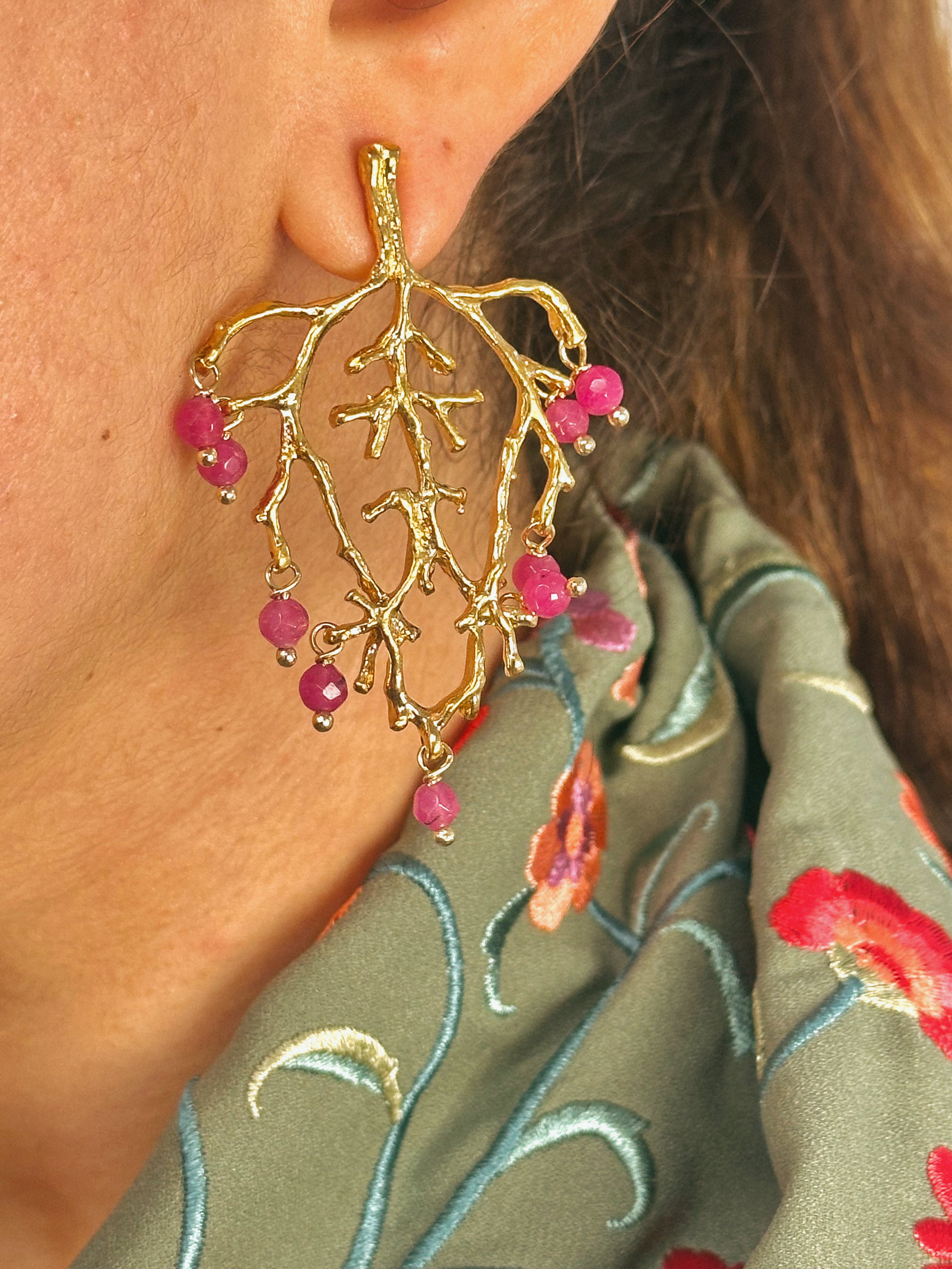 Pendientes Rama Rosa