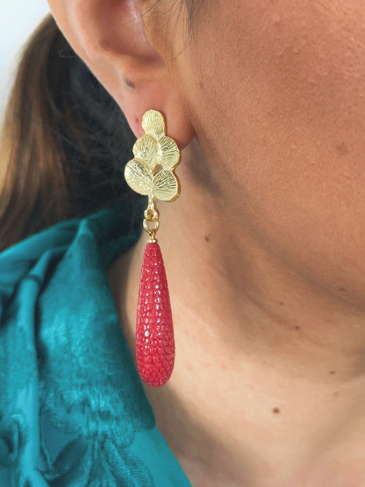 Pendientes Matilda Rojo