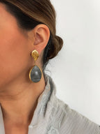 Pendientes Pepa Piedra Natural gris