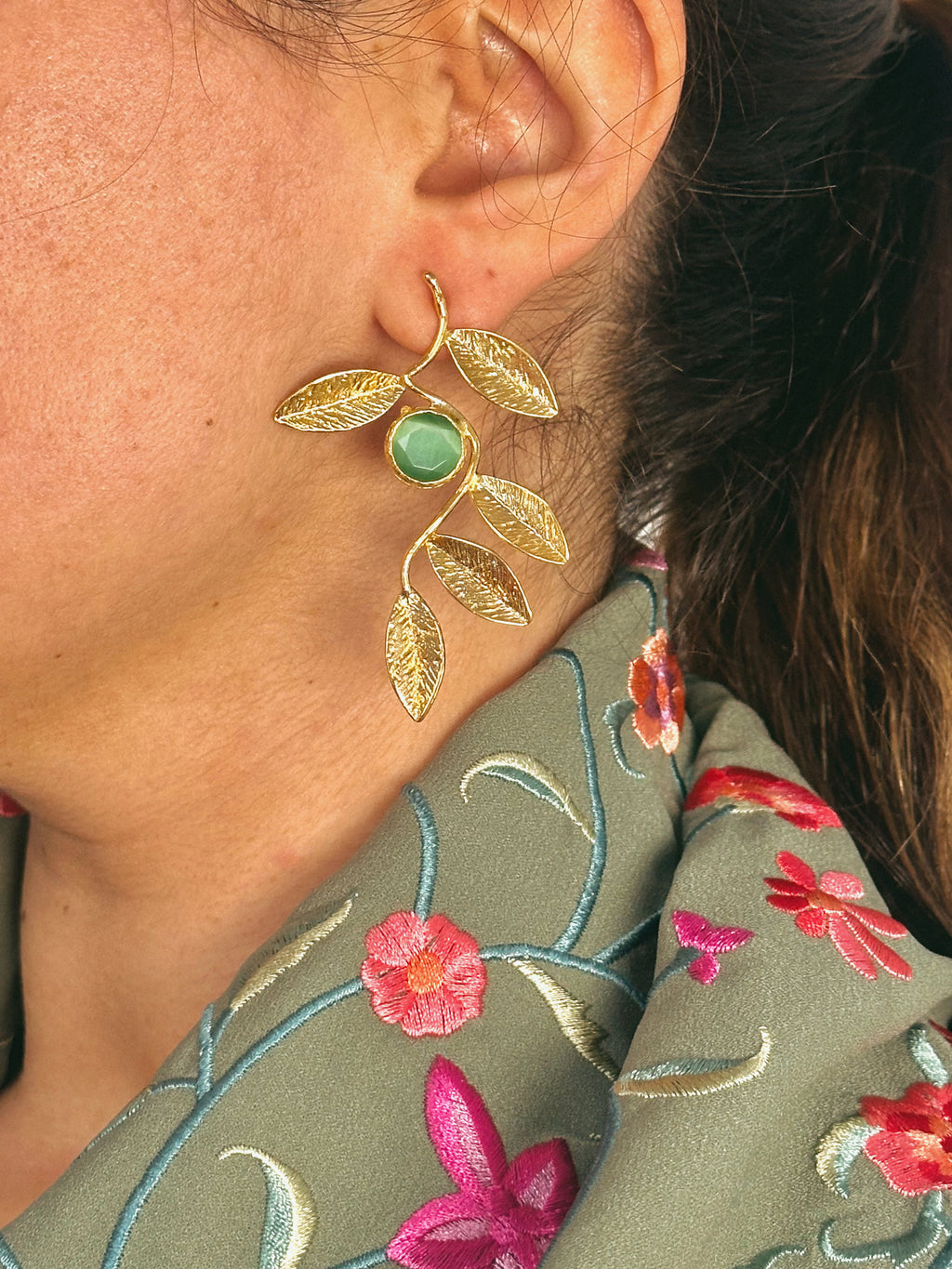 Pendientes Olivo Verde