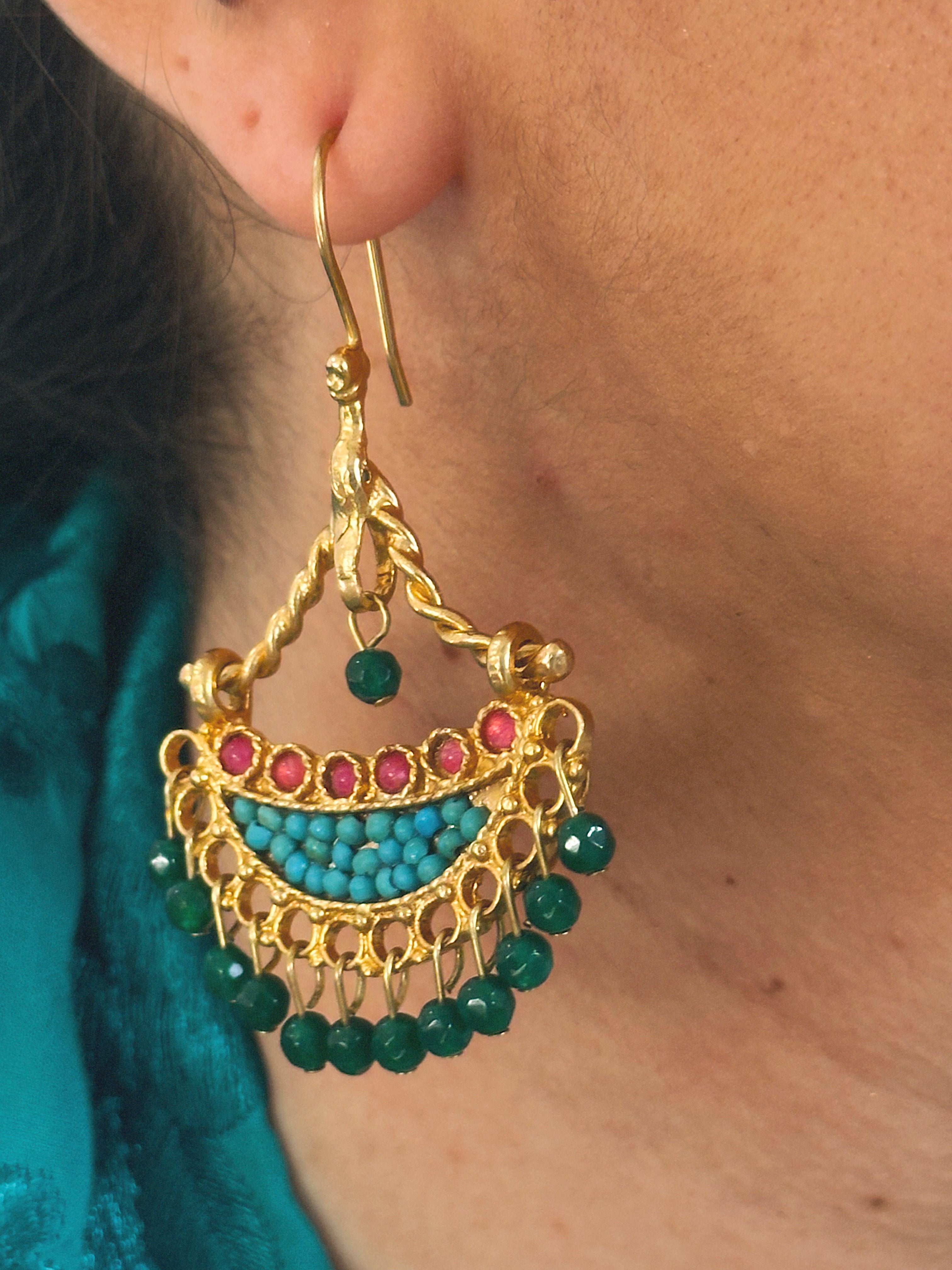 Pendientes Candela Verdosos